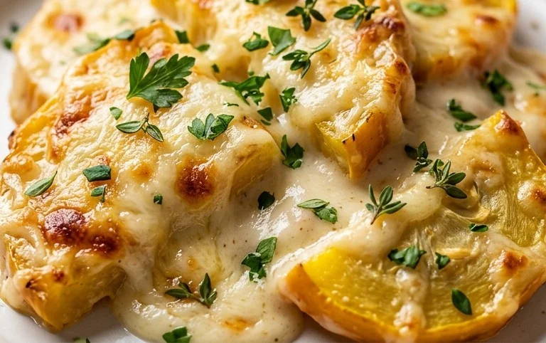 Gratin de Pâtisson à la béchamel