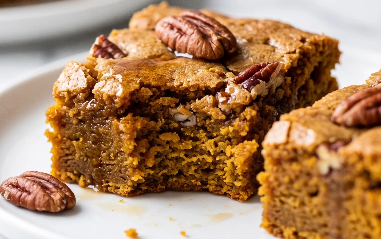 Pumpkin Maple Blondies. Vegan and Gluten Free