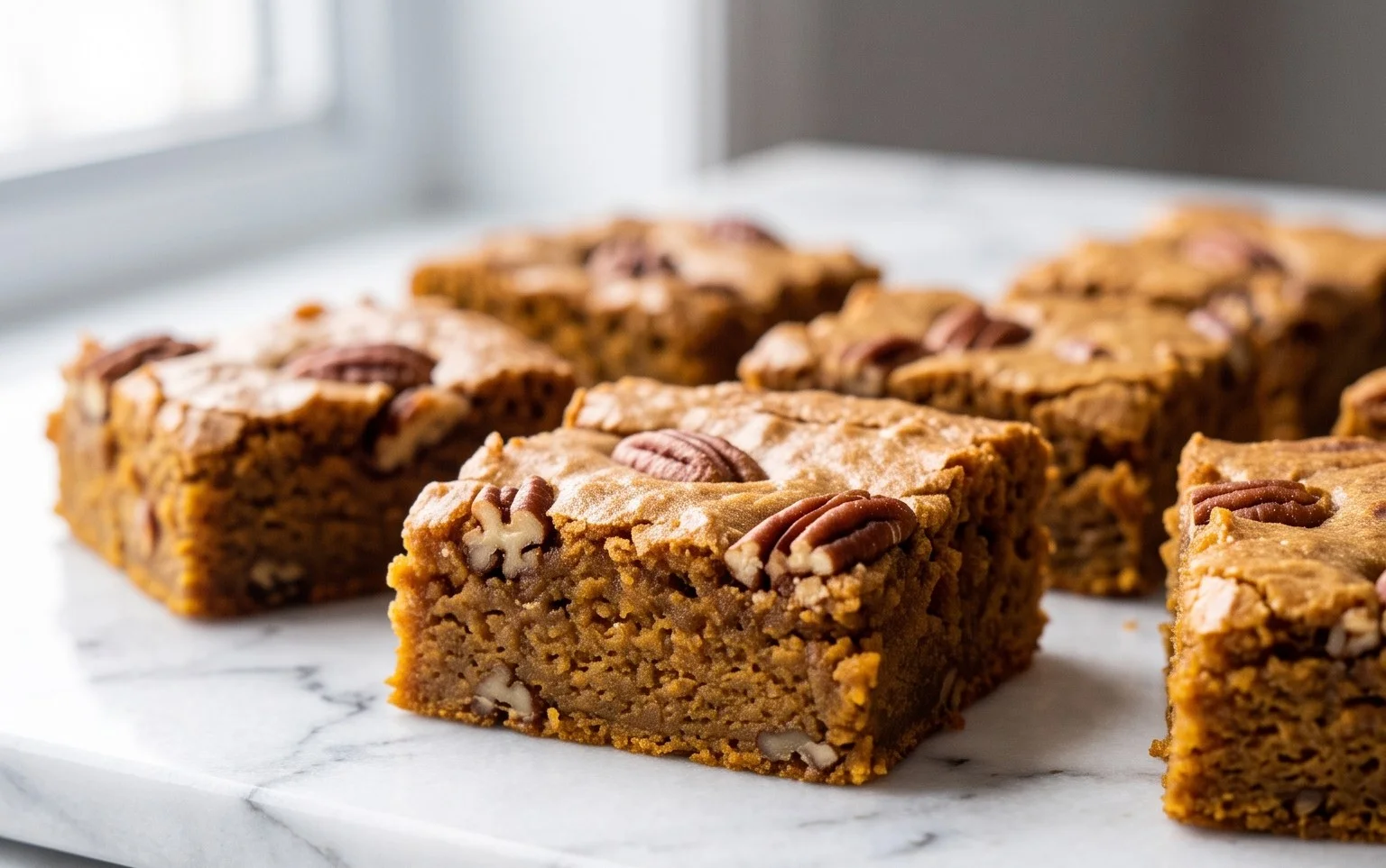 Blondies Citrouille Érable: Végétaliens Sans Gluten