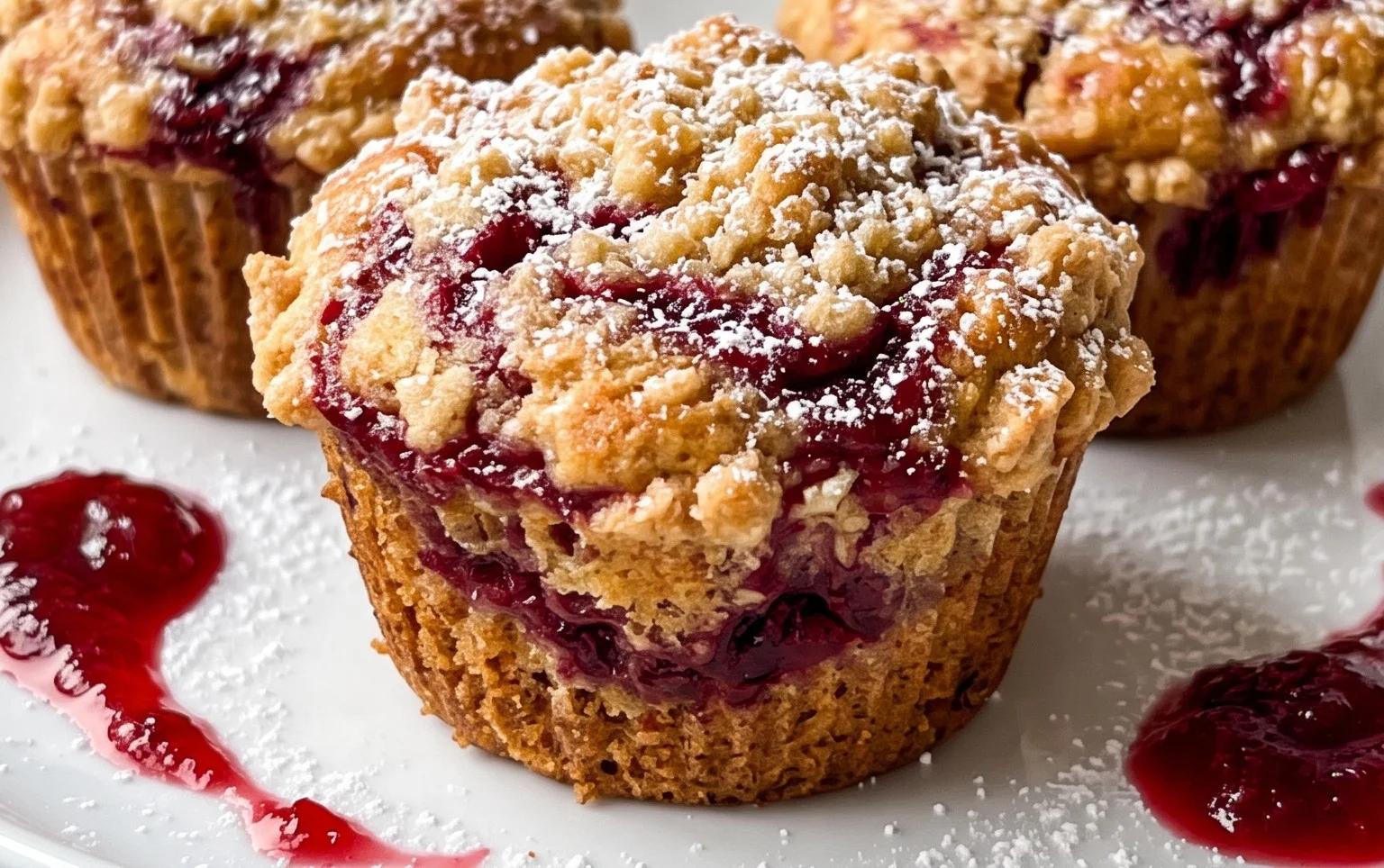 Leftover Cranberry Sauce Coffee Cake Muffins