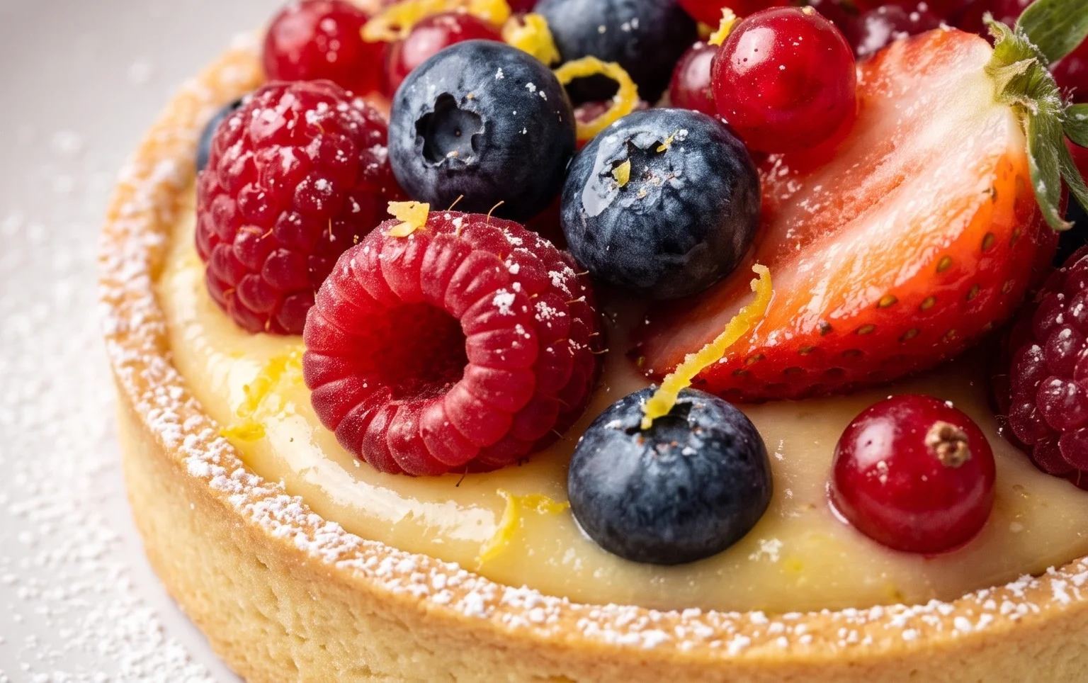 Tarte au citron et fruits rouges facile